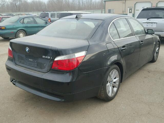 WBANB33585CN63616 - 2005 BMW 545 I BLACK photo 4