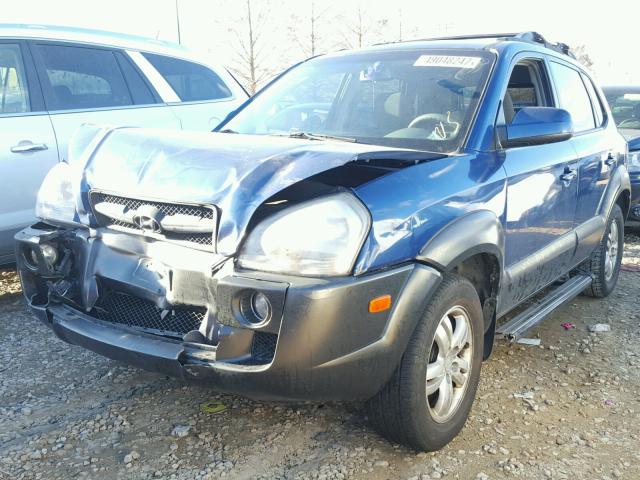 KM8JN12D77U621682 - 2007 HYUNDAI TUCSON SE BLUE photo 2