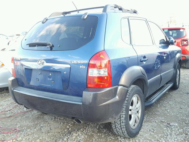 KM8JN12D77U621682 - 2007 HYUNDAI TUCSON SE BLUE photo 4