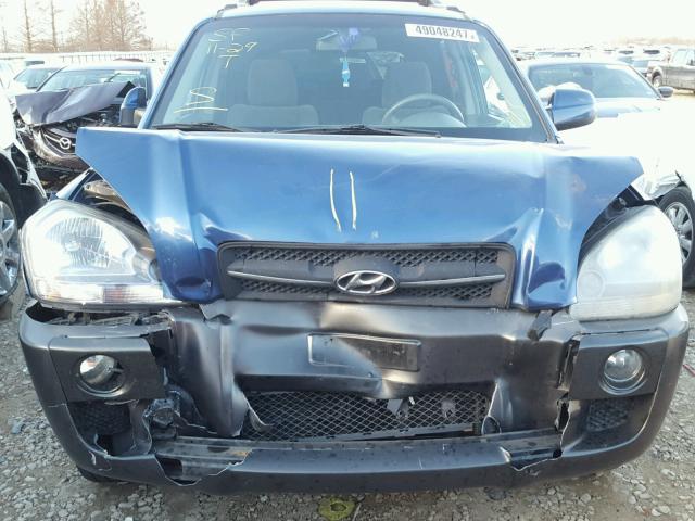 KM8JN12D77U621682 - 2007 HYUNDAI TUCSON SE BLUE photo 7