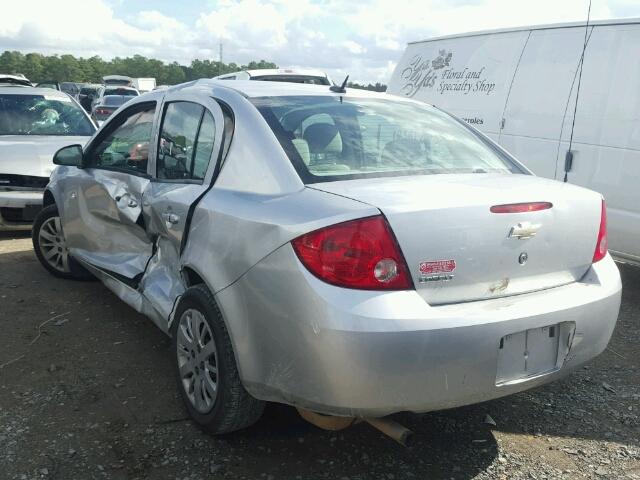 1G1AB5F50A7208542 - 2010 CHEVROLET COBALT LS SILVER photo 3