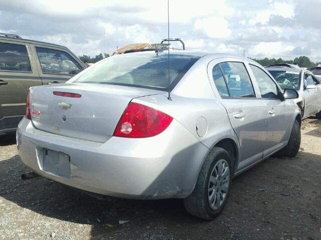 1G1AB5F50A7208542 - 2010 CHEVROLET COBALT LS SILVER photo 4