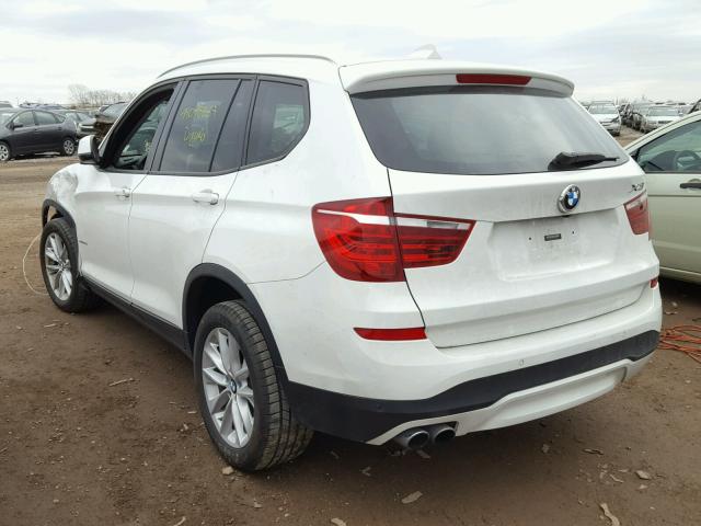 5UXWX9C56G0D71144 - 2016 BMW X3 XDRIVE2 WHITE photo 3