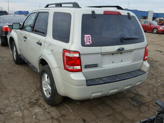 1FMCU03Z68KC38815 - 2008 FORD ESCAPE XLT TAN photo 3