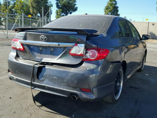 2T1BU4EE2BC648070 - 2011 TOYOTA COROLLA BA CHARCOAL photo 4