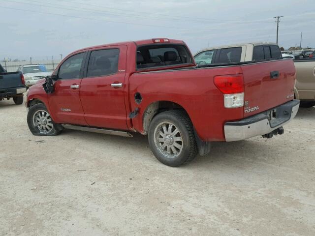 5TFHW5F13BX185802 - 2011 TOYOTA TUNDRA CRE RED photo 3