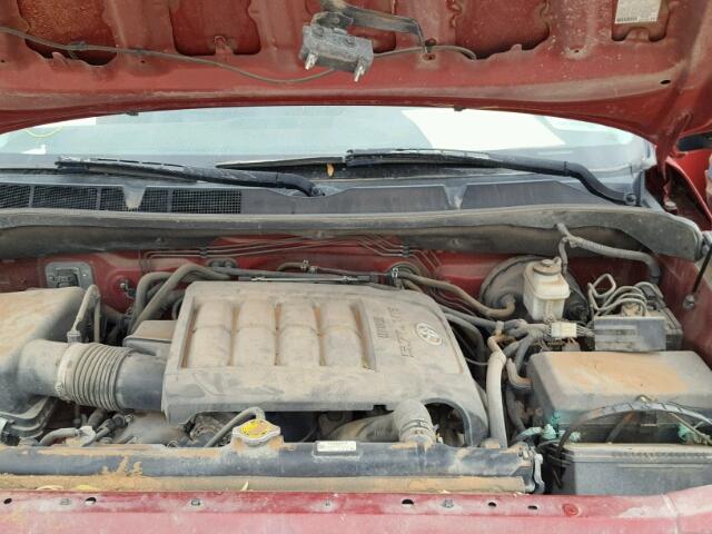 5TFHW5F13BX185802 - 2011 TOYOTA TUNDRA CRE RED photo 7