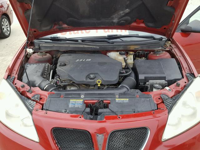 1G2ZG58N674120537 - 2007 PONTIAC G6 BASE RED photo 7