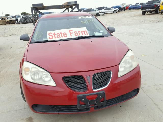 1G2ZG58N674120537 - 2007 PONTIAC G6 BASE RED photo 9