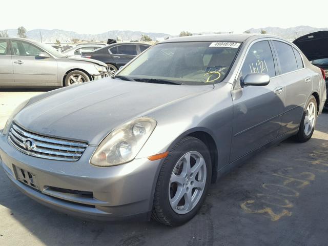 JNKCV51EX4M617649 - 2004 INFINITI G35 GRAY photo 2