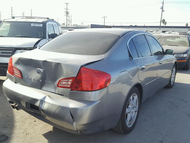 JNKCV51EX4M617649 - 2004 INFINITI G35 GRAY photo 4