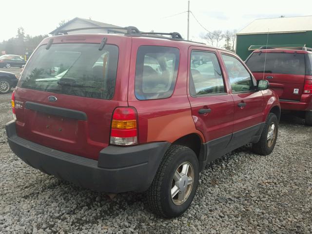 1FMYU02B64KA36190 - 2004 FORD ESCAPE XLS MAROON photo 4