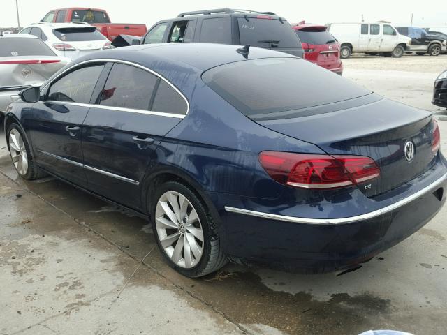 WVWHU7AN1DE501241 - 2013 VOLKSWAGEN CC LUXURY BLUE photo 3