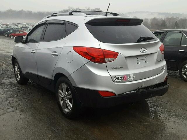 KM8JUCAC6DU767168 - 2013 HYUNDAI TUCSON GLS SILVER photo 3