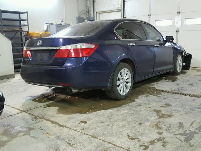 1HGCR2F88EA255221 - 2014 HONDA ACCORD EXL BLUE photo 4