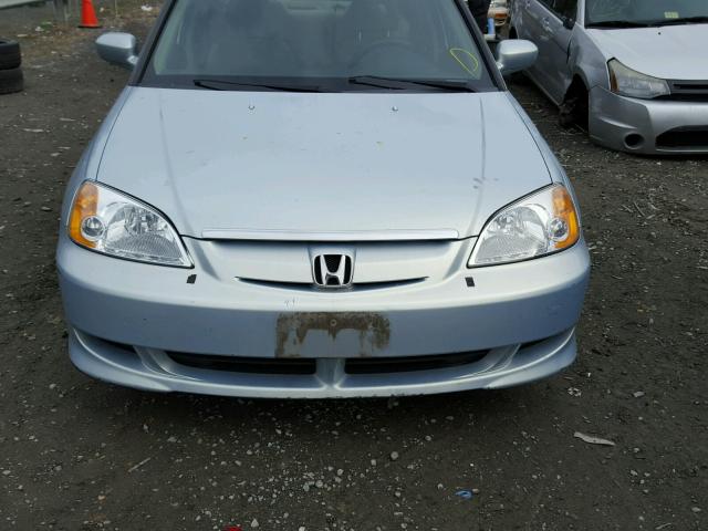 JHMES956X3S014691 - 2003 HONDA CIVIC HYBR BLUE photo 9