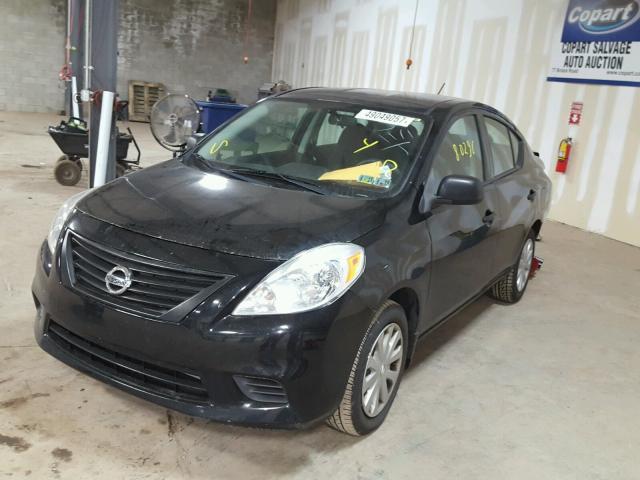 3N1CN7AP0DL890370 - 2013 NISSAN VERSA S BLACK photo 2