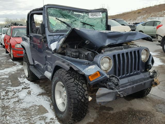 1J4FA49S02P710944 - 2002 JEEP WRANGLER / BLUE photo 1