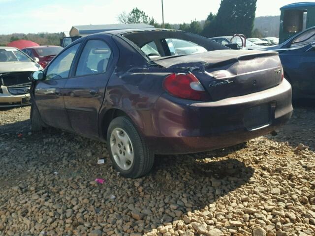 1P3ES46CXYD649785 - 2000 PLYMOUTH NEON BASE 紫色 照片 3