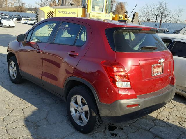 KL7CJPSB9FB184124 - 2015 CHEVROLET TRAX 1LS RED photo 3