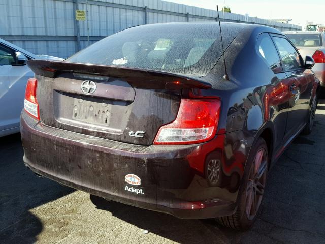 JTKJF5C72B3001752 - 2011 TOYOTA SCION TC 紫色 照片 4