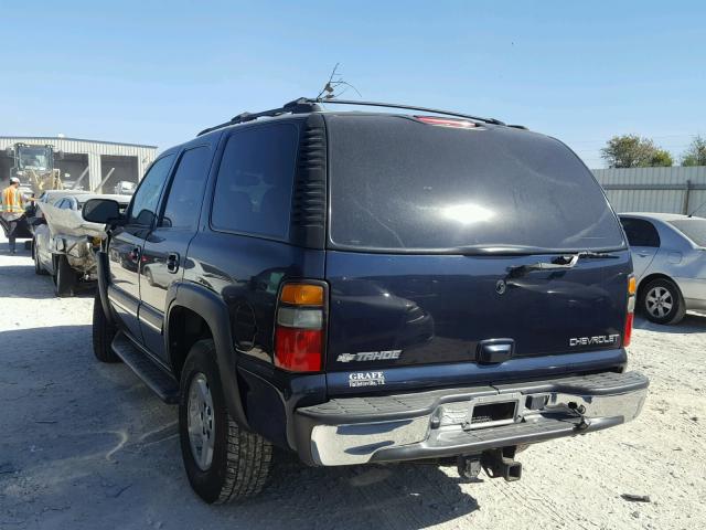 1GNEC13TX5R185953 - 2005 CHEVROLET TAHOE C150 BLUE photo 3