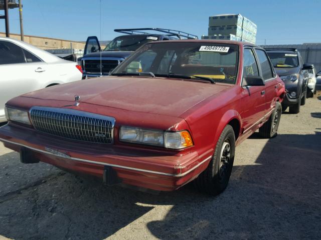 3G4AG55N8PS631109 - 1993 BUICK CENTURY SP BURGUNDY photo 2