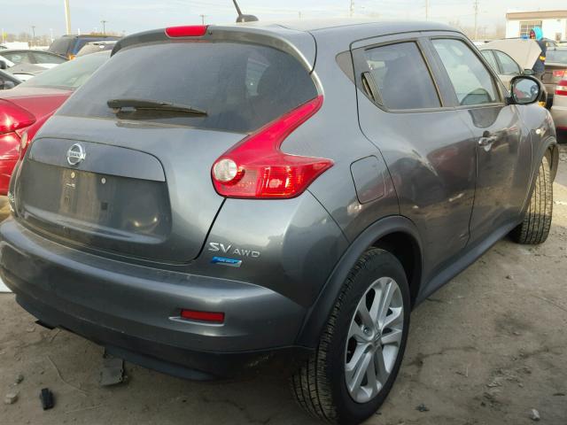 JN8AF5MV0CT119468 - 2012 NISSAN JUKE S GRAY photo 4