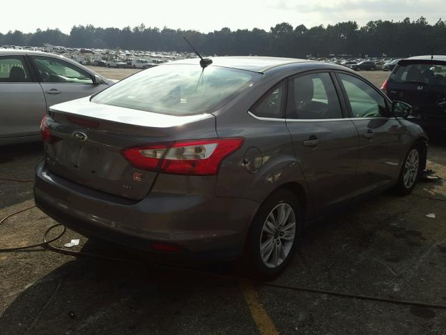 1FAHP3H21CL324640 - 2012 FORD FOCUS SEL GRAY photo 4