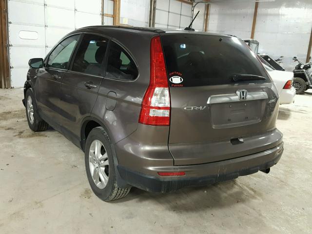 5J6RE4H72AL036672 - 2010 HONDA CR-V EXL BROWN photo 3