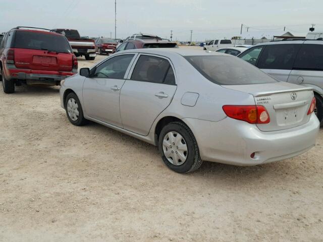 1NXBU4EE9AZ380194 - 2010 TOYOTA COROLLA BA SILVER photo 3