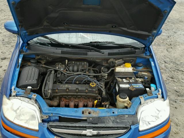 KL1TD66678B058307 - 2008 CHEVROLET AVEO BASE Көк фото 7