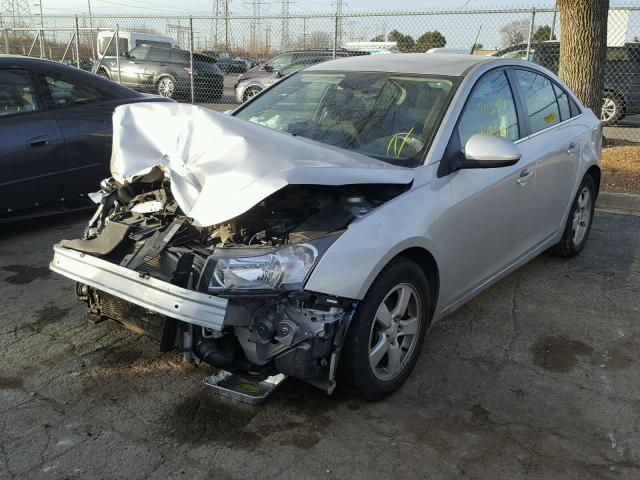 1G1PF5SC4C7370647 - 2012 CHEVROLET CRUZE LT SILVER photo 2