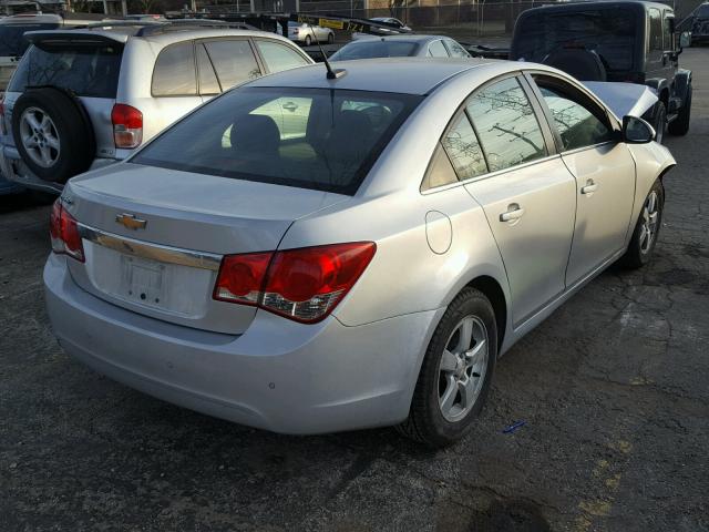 1G1PF5SC4C7370647 - 2012 CHEVROLET CRUZE LT SILVER photo 4