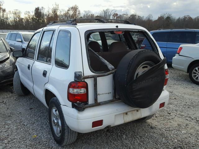 KNDJB7235Y5661049 - 2000 KIA SPORTAGE WHITE photo 3