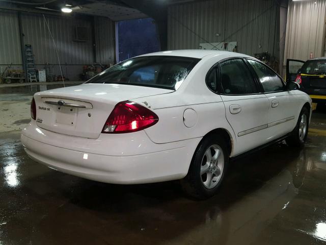 1FAFP53U91A133004 - 2001 FORD TAURUS SE WHITE photo 4