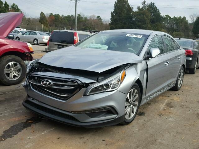 5NPE34AF1FH090780 - 2015 HYUNDAI SONATA SPO GRAY photo 2