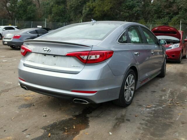 5NPE34AF1FH090780 - 2015 HYUNDAI SONATA SPO GRAY photo 4