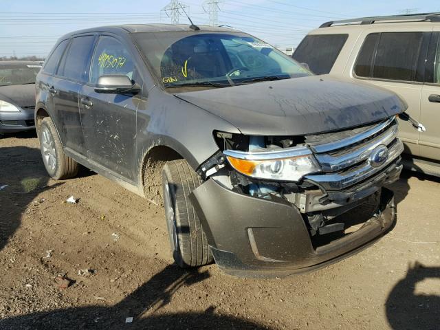 2FMDK4JC7EBA17651 - 2014 FORD EDGE SEL GRAY photo 1