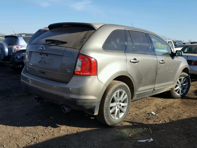 2FMDK4JC7EBA17651 - 2014 FORD EDGE SEL GRAY photo 4