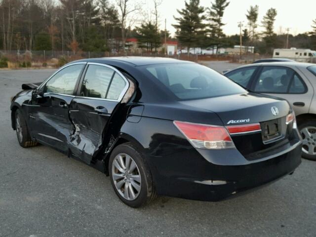 1HGCP2F76BA149732 - 2011 HONDA ACCORD EX BLACK photo 3