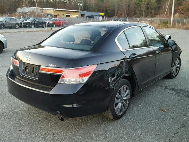 1HGCP2F76BA149732 - 2011 HONDA ACCORD EX BLACK photo 4