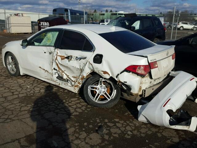 JH4CU2F53CC800518 - 2012 ACURA TSX WHITE photo 3