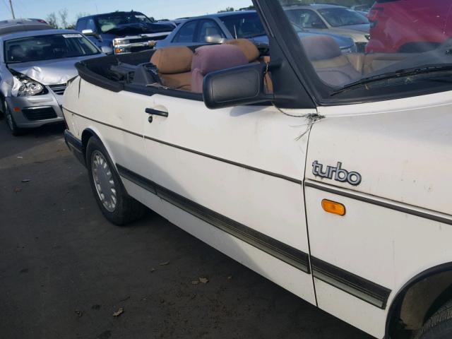 YS3AT75L5K7034591 - 1989 SAAB 900 WHITE photo 9