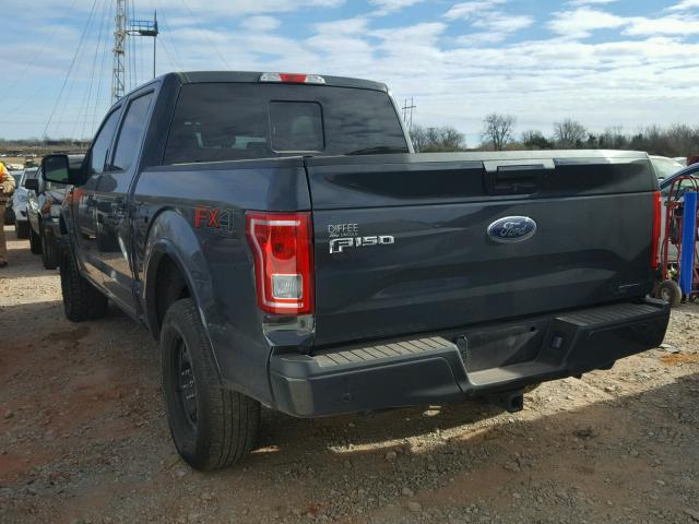 1FTEW1EF3GKF17105 - 2016 FORD F150 SUPER CHARCOAL photo 3