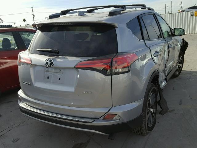 2T3WFREVXHW369487 - 2017 TOYOTA RAV4 XLE SILVER photo 4