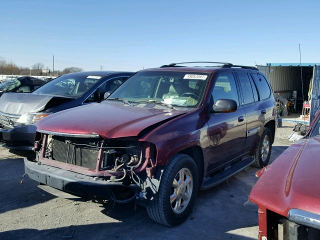 1GKDT13S922394962 - 2002 GMC ENVOY BURGUNDY photo 2