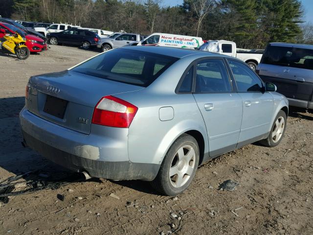 WAULC68E22A134669 - 2002 AUDI A4 1.8T QU BLUE photo 4