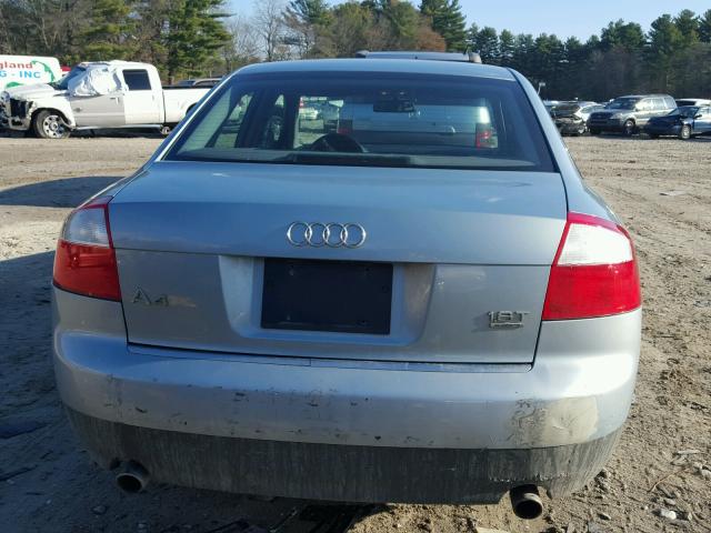 WAULC68E22A134669 - 2002 AUDI A4 1.8T QU BLUE photo 9