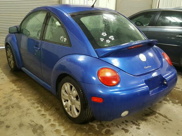 3VWCD21CX3M440702 - 2003 VOLKSWAGEN NEW BEETLE 蓝色 照片 3